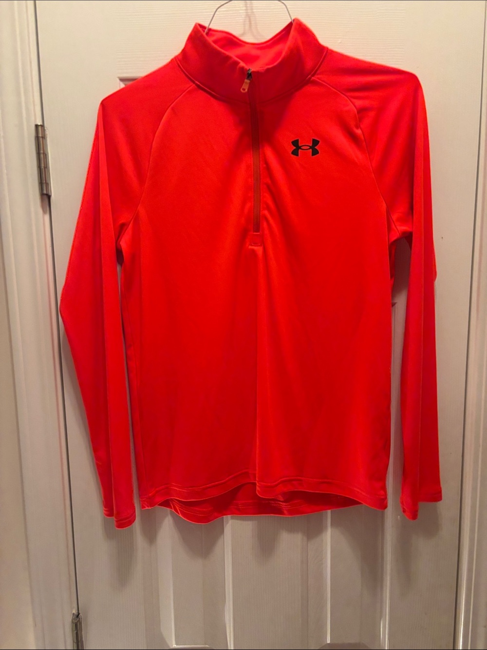 NWOT Under Armour Men’s Long-Sleeve Quarter-Zip in Neon Red